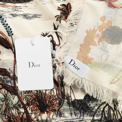 Christian Dior Toile De Jouy Carnivora Square Scarf Rose 3 of 4