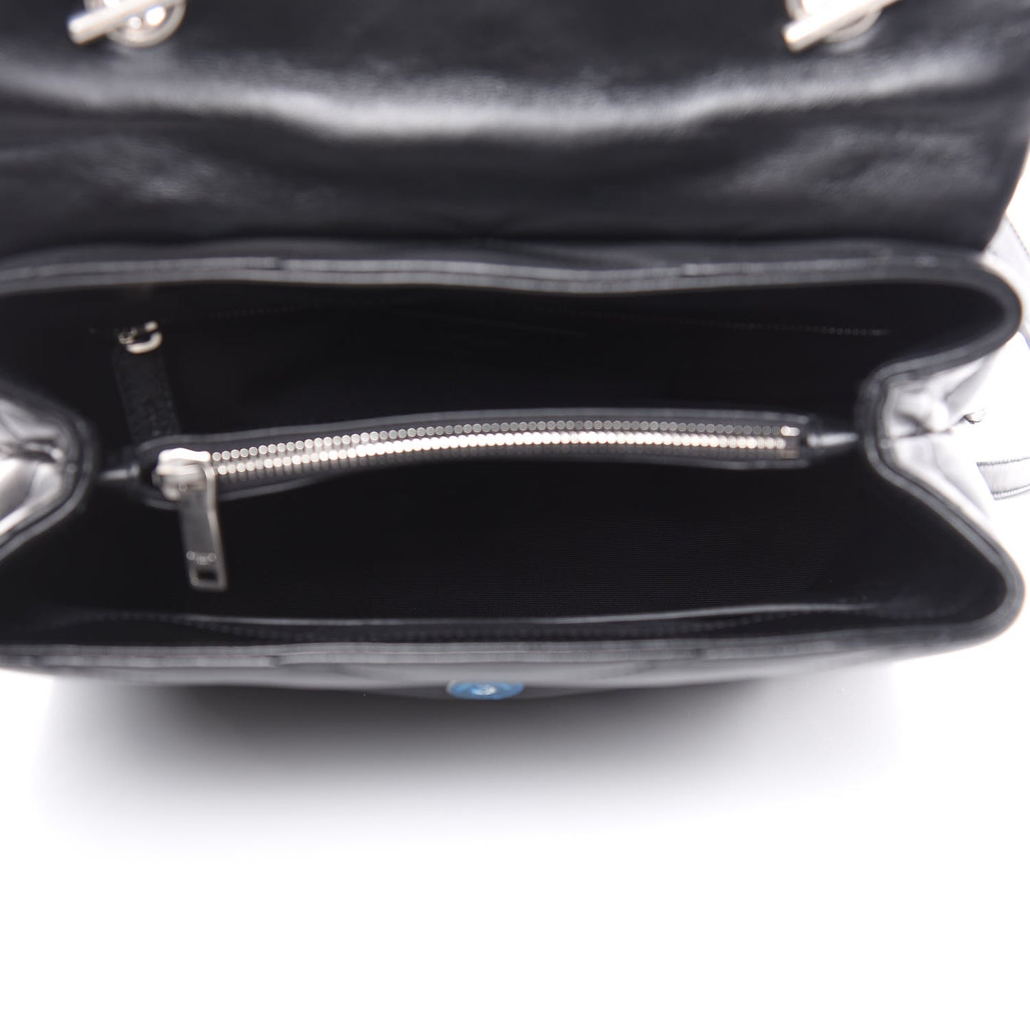 Calfskin Y Quilted Monogram Medium Loulou Satchel Black