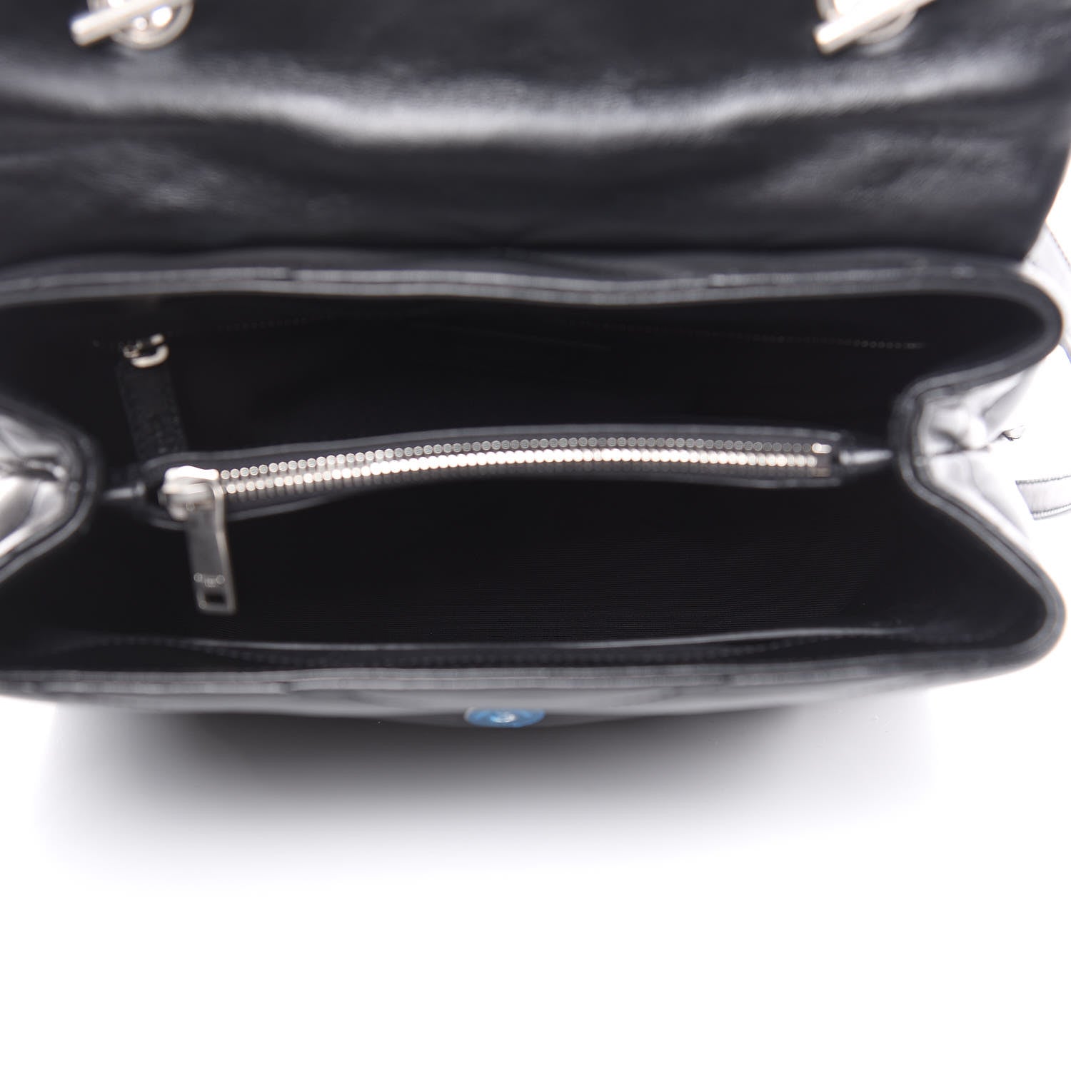 Saint Laurent Calfskin Y Quilted Monogram Medium Loulou Satchel Black 5 of 10