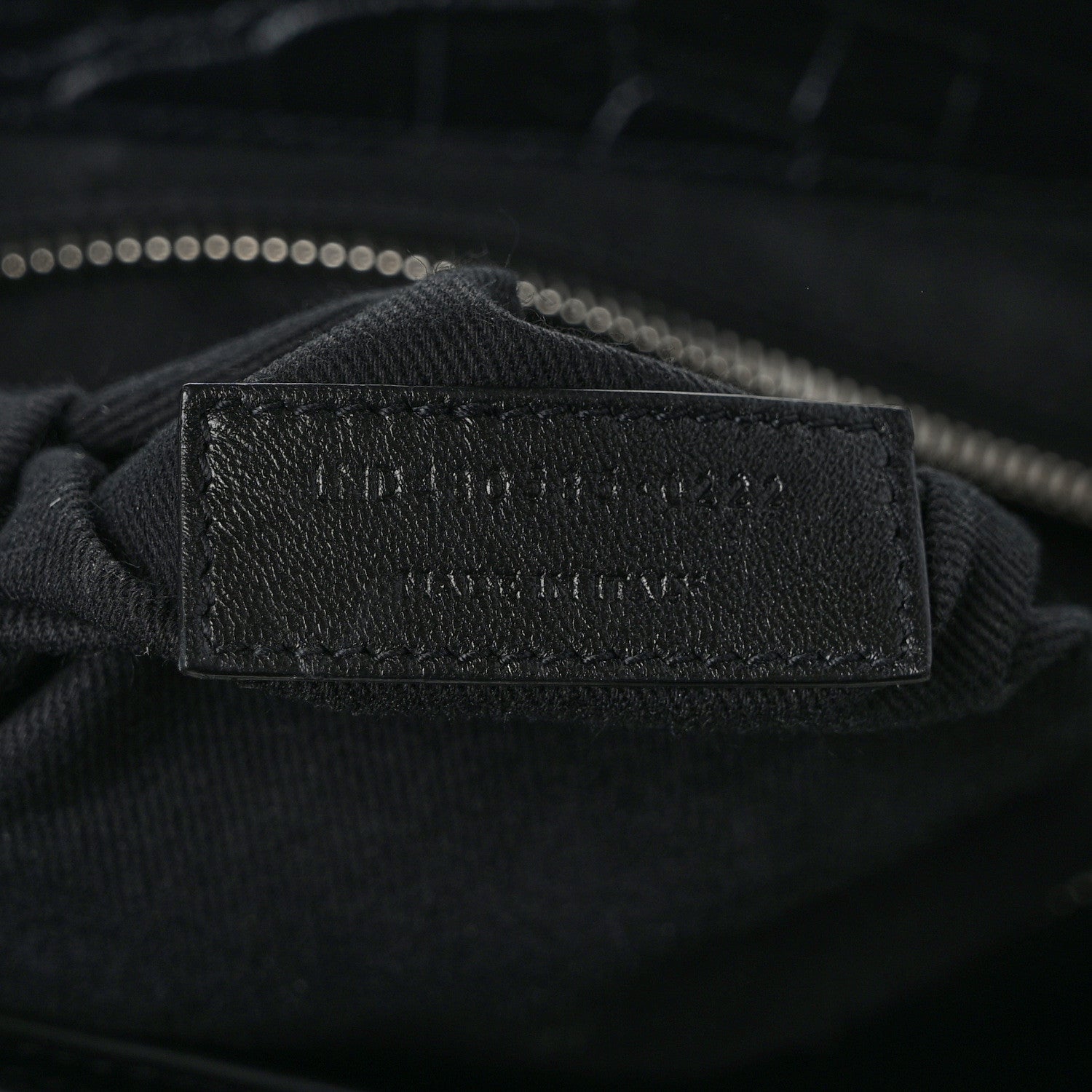 Saint Laurent Calfskin Crocodile Embossed Sac De Jour Backpack Black 7 of 13