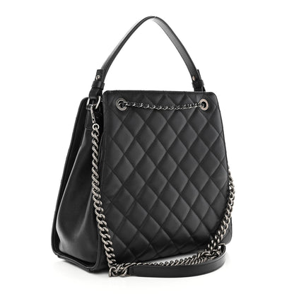 Chanel Caviar Quilted Medium CC Bucket Bag Black 3 of 10