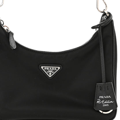 Prada Nylon Re-Edition 2005 Shoulder Bag Black 7 of 9