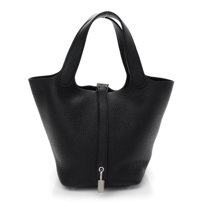 Hermes Taurillon Clemence Picotin Lock 18 PM Black 1 of 8