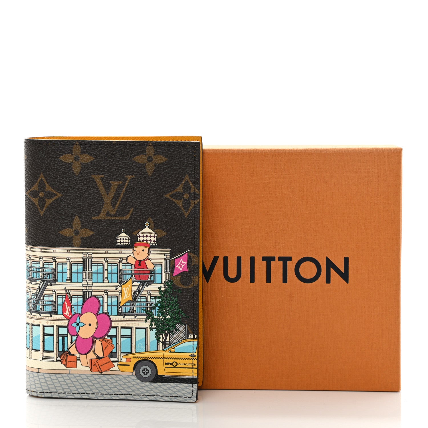 Louis Vuitton Monogram 2022 Christmas Animation New York Soho Passport Cover Yellow 7 of 7