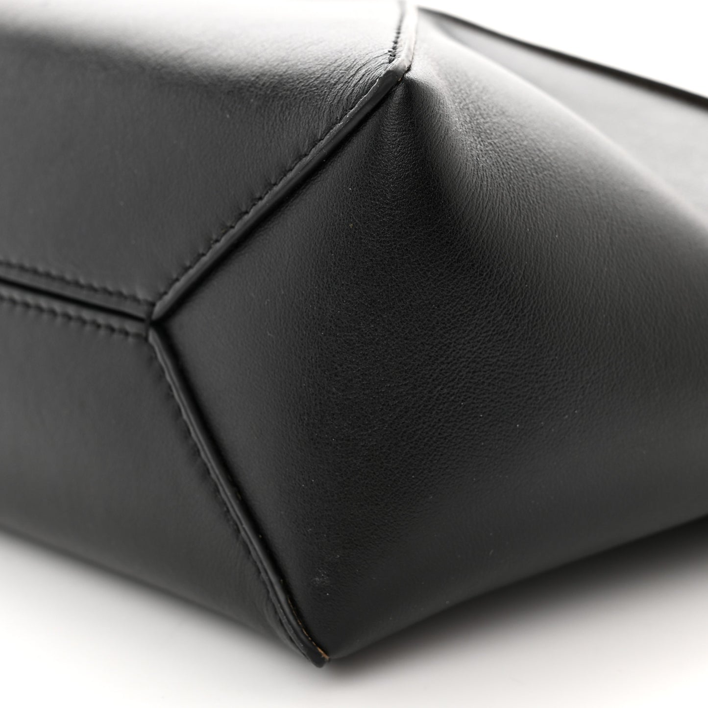 Shiny Calfskin Mini Puzzle Fold Tote Black