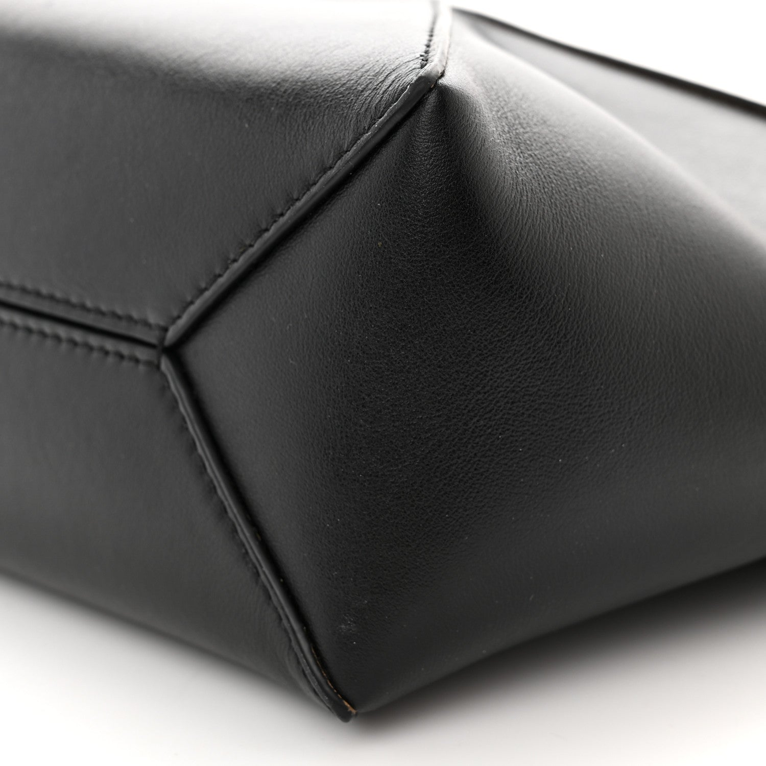 Loewe Shiny Calfskin Mini Puzzle Fold Tote Black 9 of 11