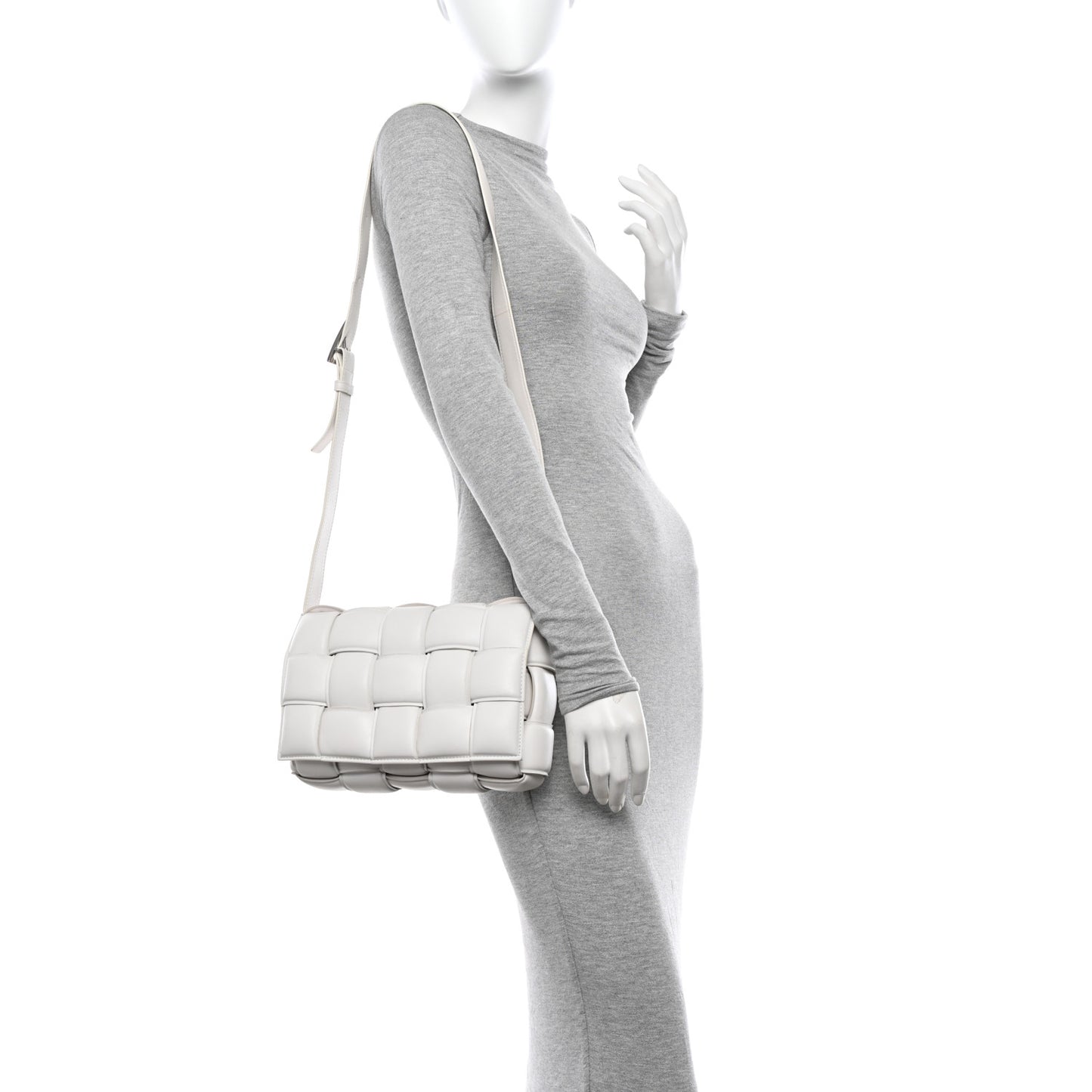 Nappa Maxi Intrecciato Padded Cassette Crossbody Bag Plaster