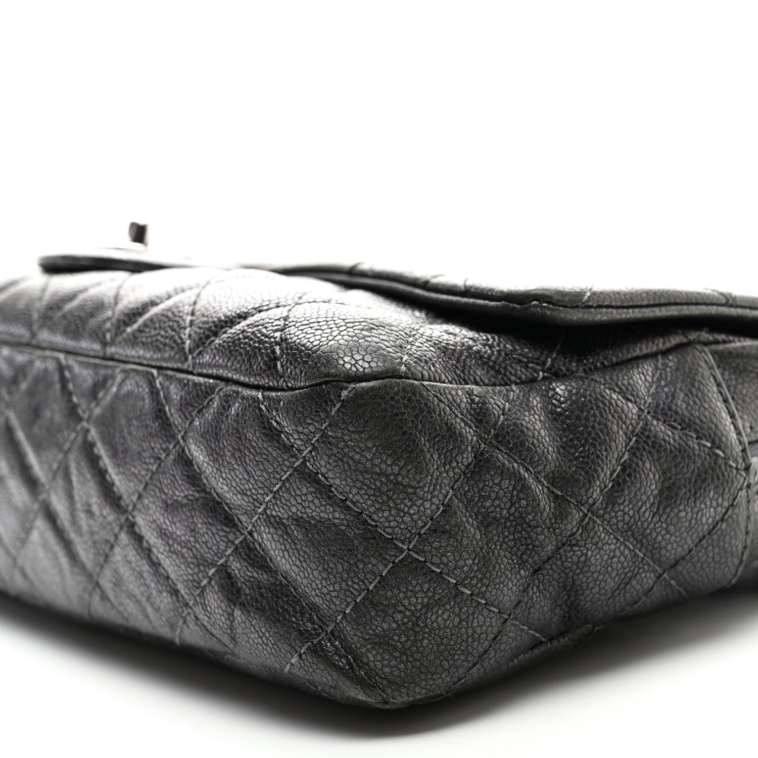Chanel Iridescent Caviar Quilted Jumbo Easy Flap Grey 10 of 10