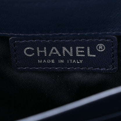 Chanel Lambskin Ultimate Stitch Clutch Flap Navy Blue 8 of 17