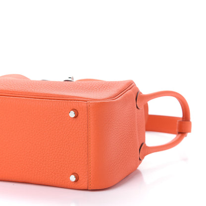 Hermes Taurillon Clemence Mini Lindy 20 Feu 9 of 9