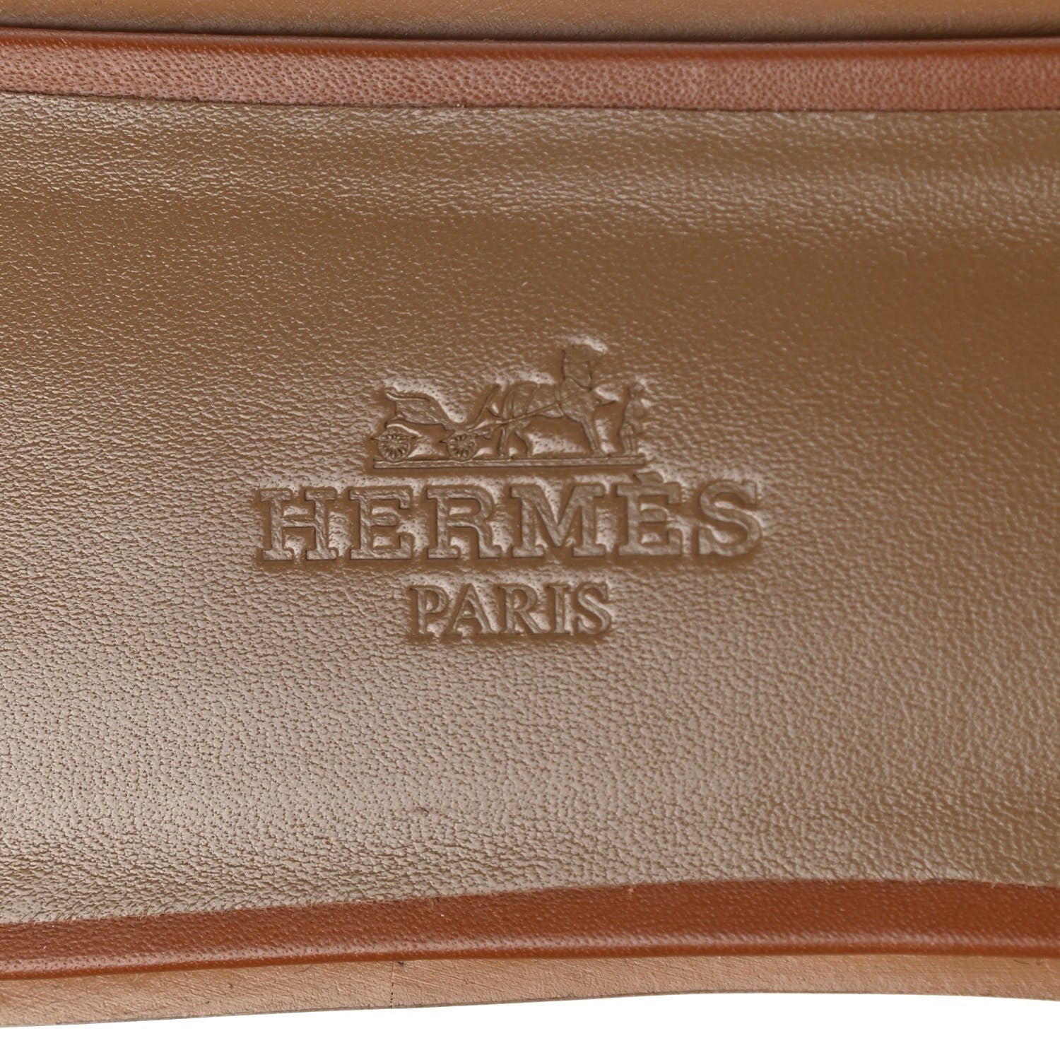 Hermes Box Calfskin Oran Sandals 39.5 Gold 7 of 8