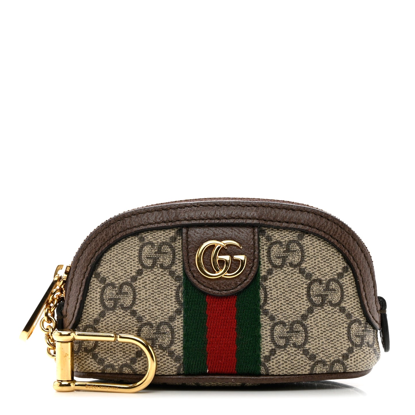 GG Supreme Monogram Web Ophidia Dome Key Pouch Beige New Acero