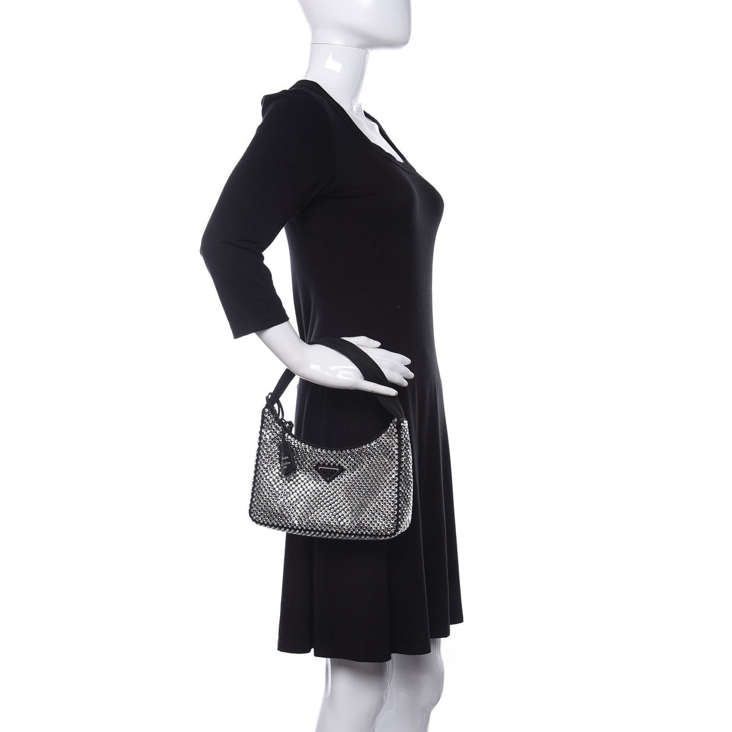 Satin Crystal Mini Re-Edition 2000 Bag Cristal