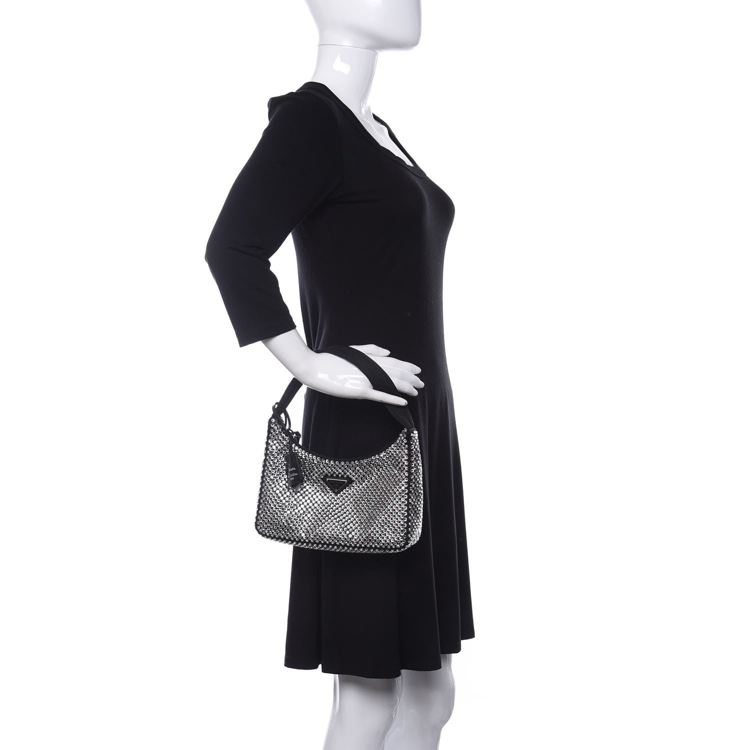 Prada Satin Crystal Mini Re-Edition 2000 Bag Cristal 2 of 11