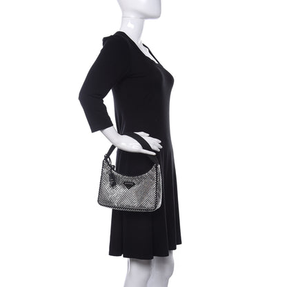 Prada Satin Crystal Mini Re-Edition 2000 Bag Cristal 2 of 11