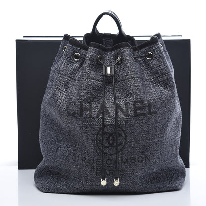 Chanel Canvas Medium Deauville Backpack Blue 12 of 12