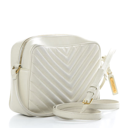 Saint Laurent Calfskin Matelasse Monogram Lou Camera Bag Crema Soft 3 of 17