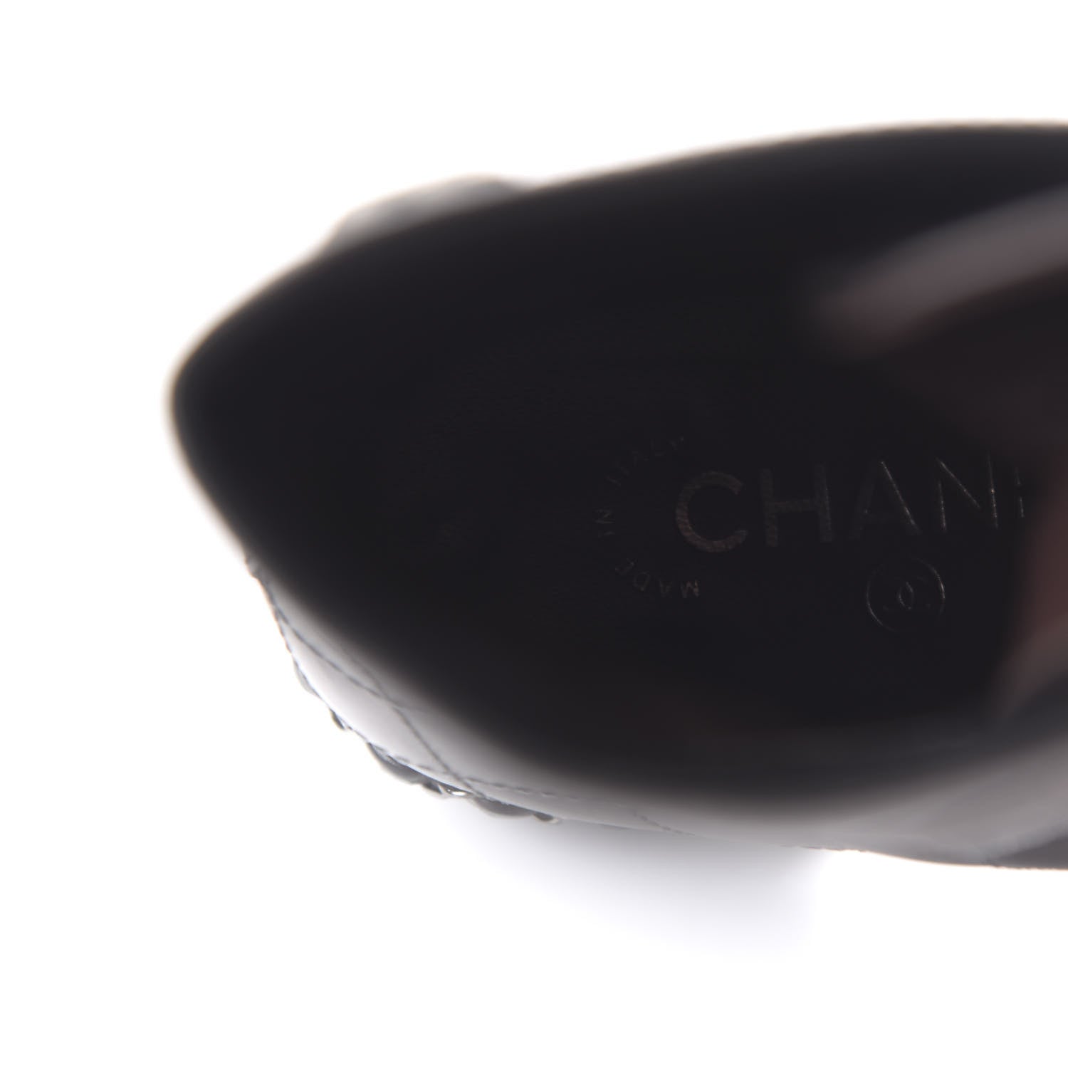 Chanel Calfskin Quilted Chain Around Combat Boots 39 Black 7 of 7