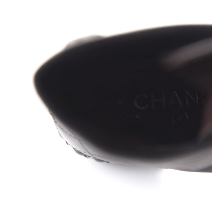 Chanel Calfskin Quilted Chain Around Combat Boots 39 Black 7 of 7