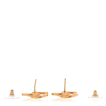 Chanel Metal Obazine CC Earrings Gold 3 of 5