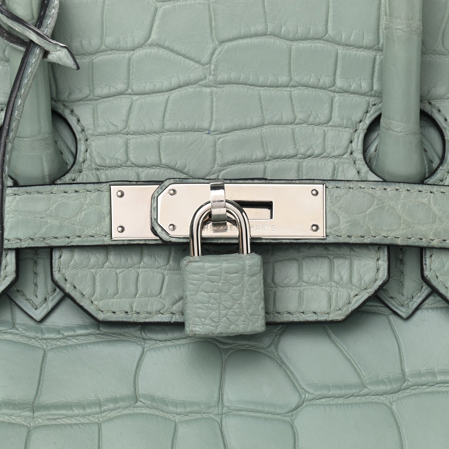 Hermes Matte Alligator Birkin 35 Ciel 8 of 16