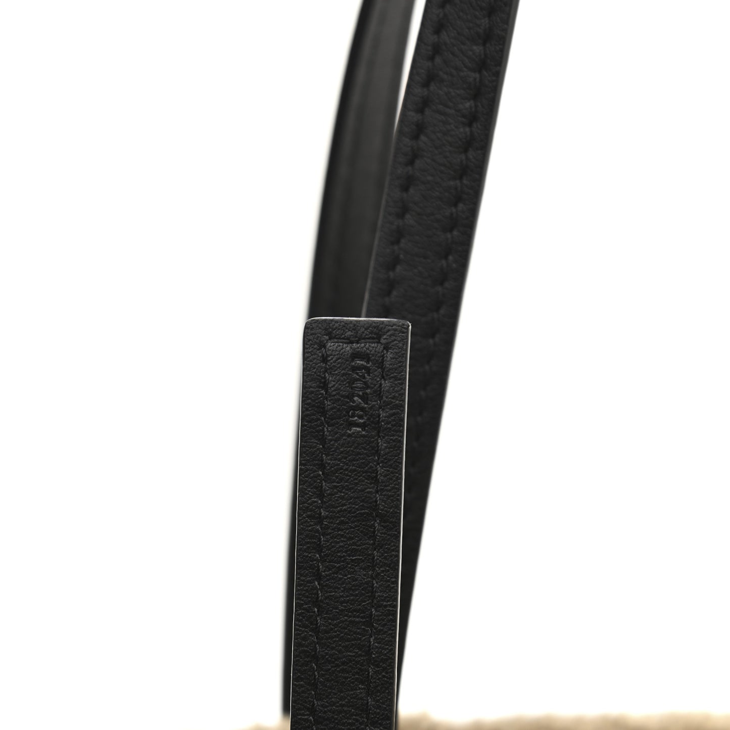 Textile Calfskin Small Square Basket Tote Bag Tan Black