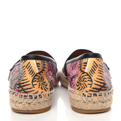 Gucci GG Supreme Monogram Bengal Espadrilles 36.5 Beige Crop Pink 6 of 11