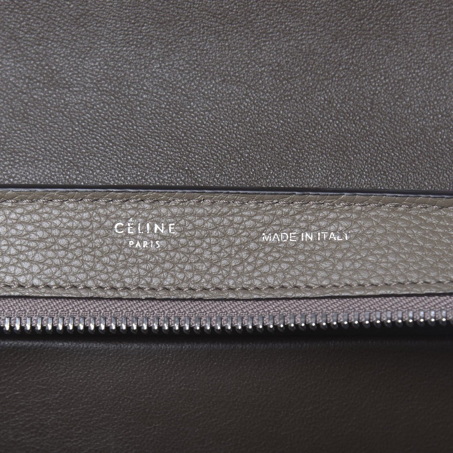 Drummed Calfskin Suede Small Trapeze Souris