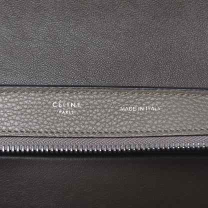 Celine Drummed Calfskin Suede Small Trapeze Souris 6 of 10