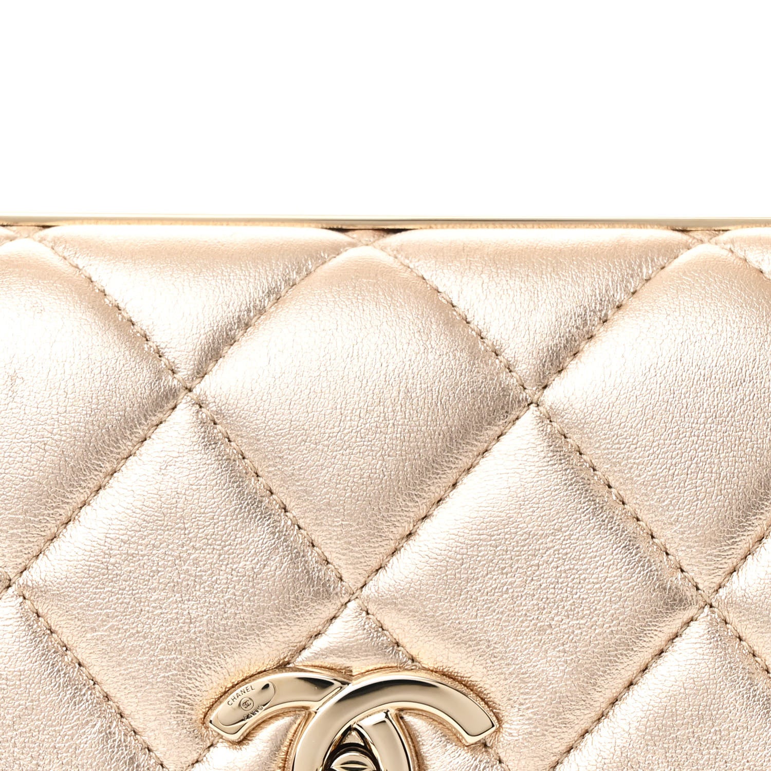 Chanel Metallic Lambskin Quilted Small Trendy CC Flap Dual Handle
