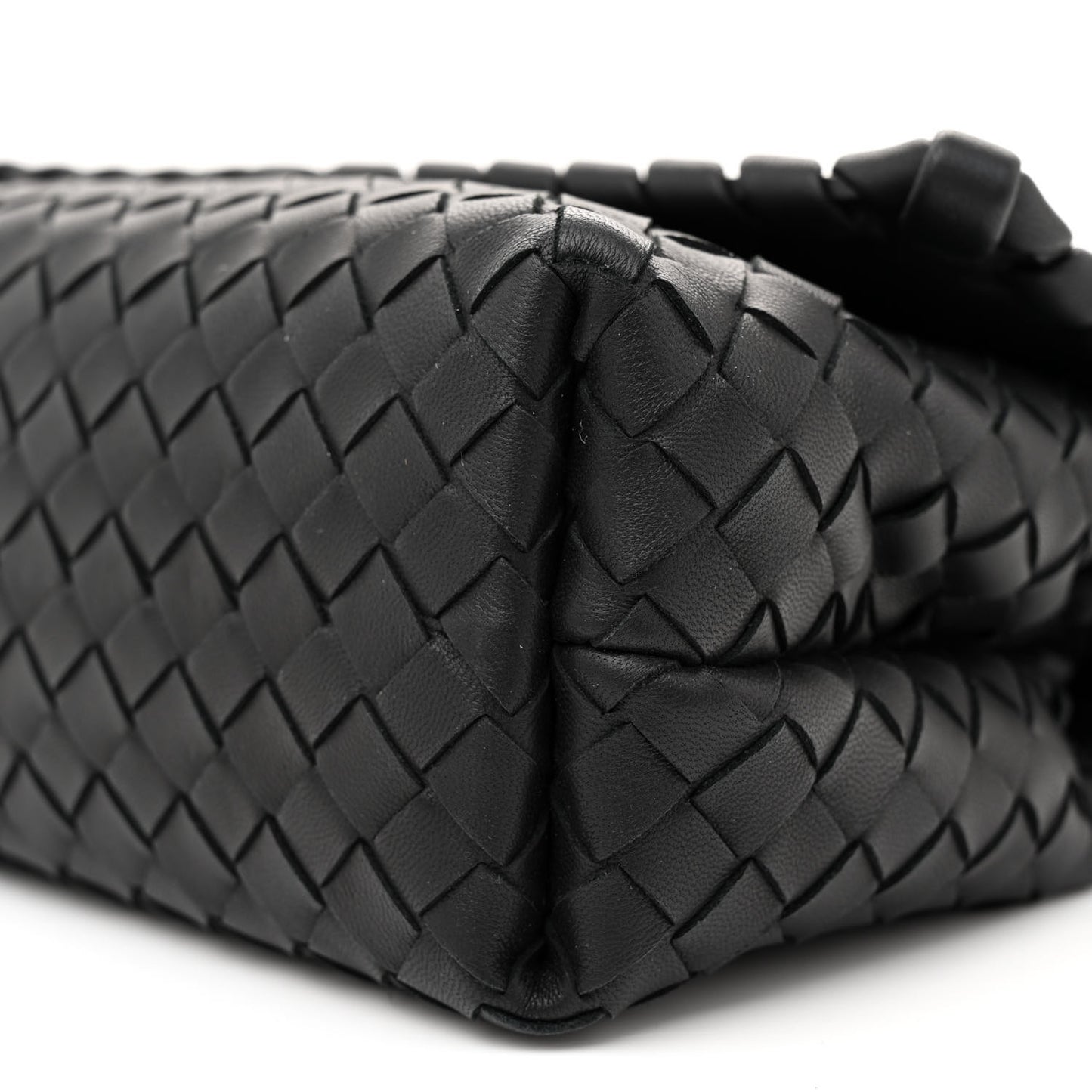 Nappa Intrecciato Baby Olimpia Shoulder Bag Black