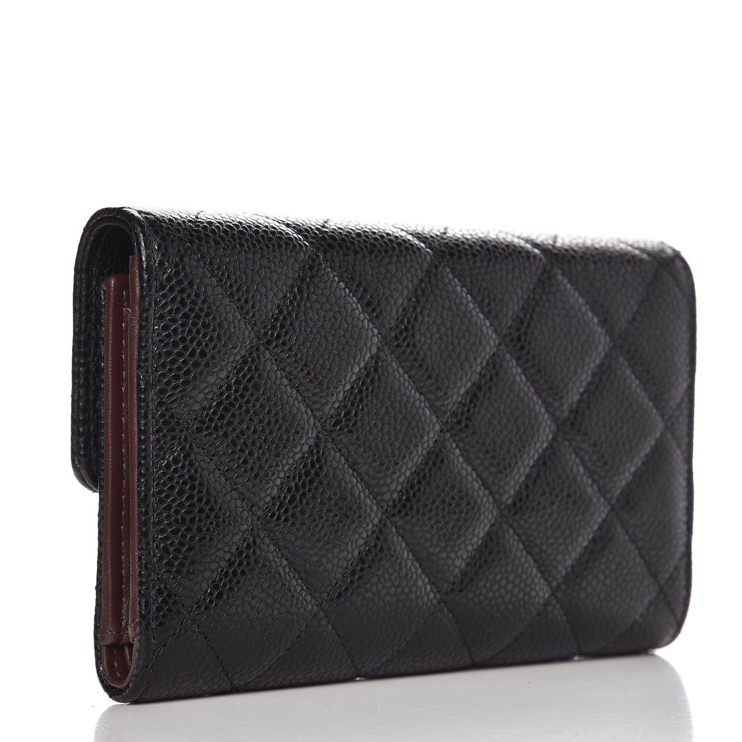 Chanel Caviar Quilted Medium Flap Wallet Black 4 of 9