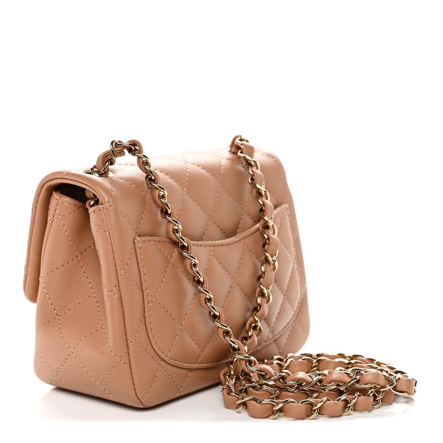 Chanel Lambskin Quilted Mini Square Flap Brown 3 of 10
