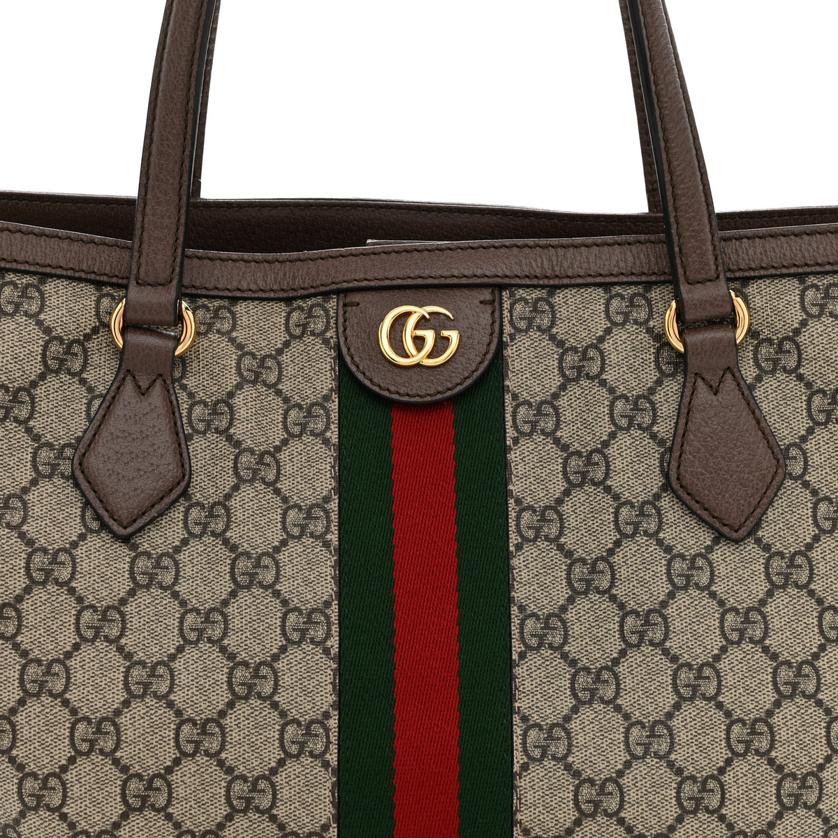 Gucci GG Supreme Monogram Medium Ophidia Shopping Tote Brown 8 of 10