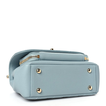 Chanel Caviar Quilted Small Business Affinity Flap Light Blue 3 of 9