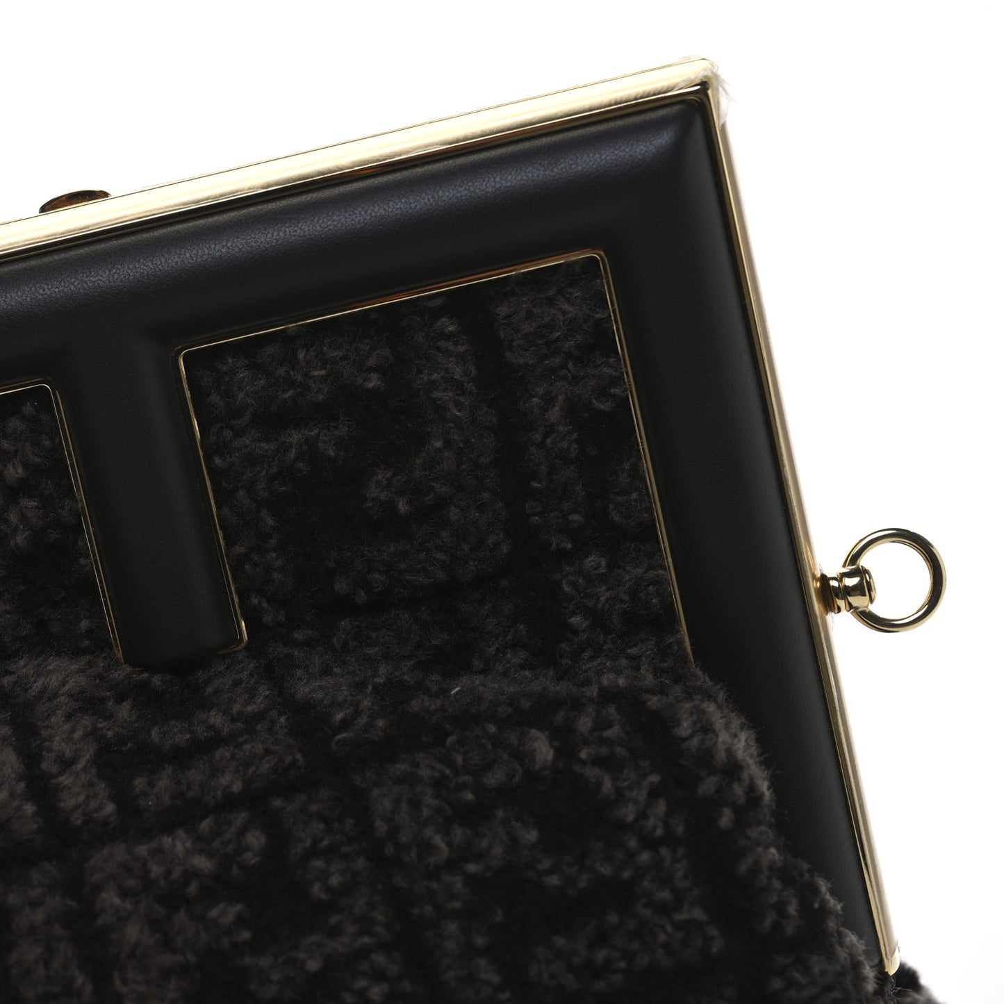 Shearling Shiny Nappa FF Midi Fendi First Real Ebano