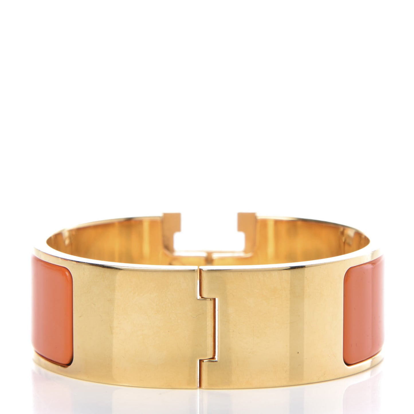 Enamel Wide Clic Clac H Bracelet PM Orange