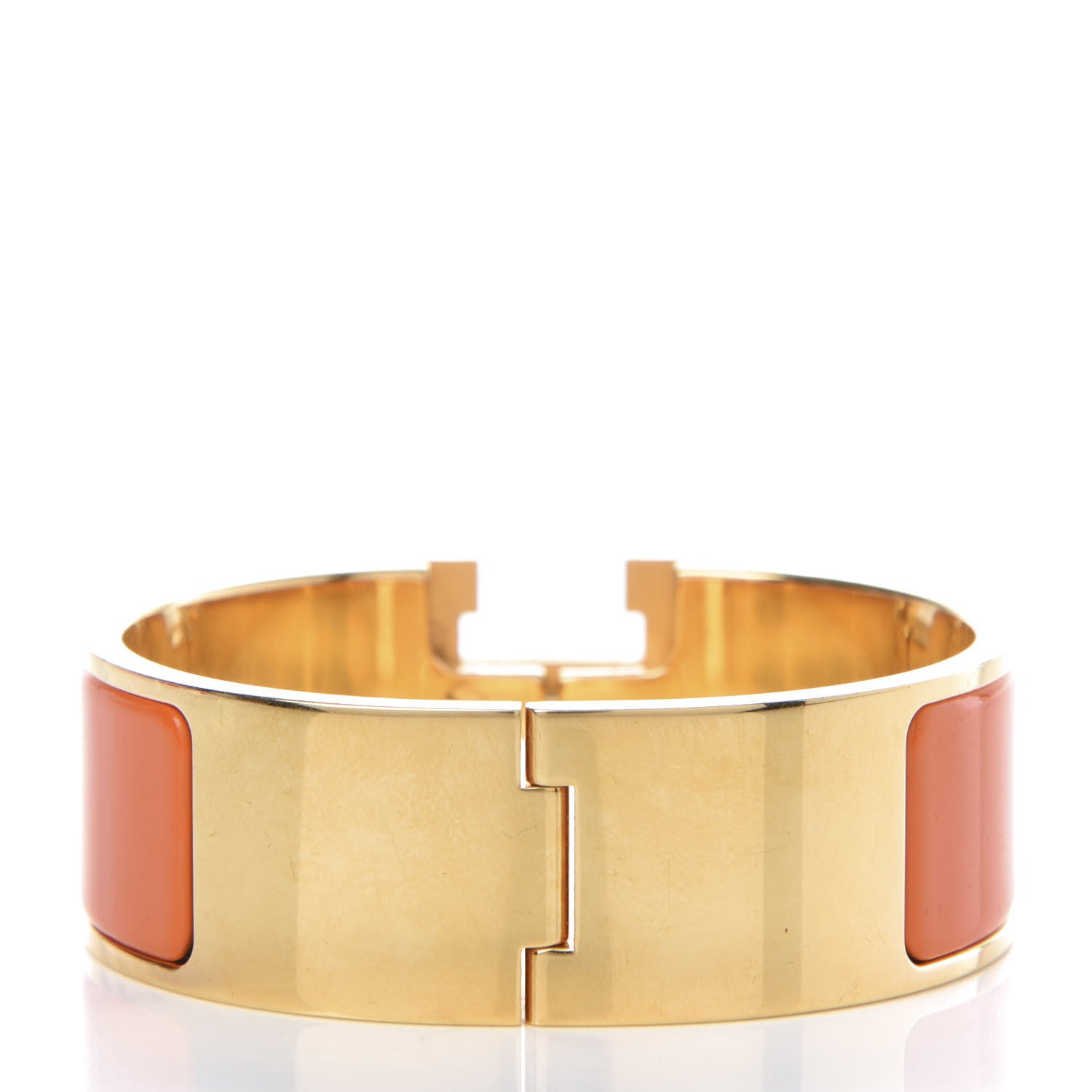 Hermes Enamel Wide Clic Clac H Bracelet PM Orange 3 of 6
