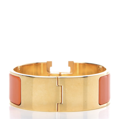 Hermes Enamel Wide Clic Clac H Bracelet PM Orange 3 of 6