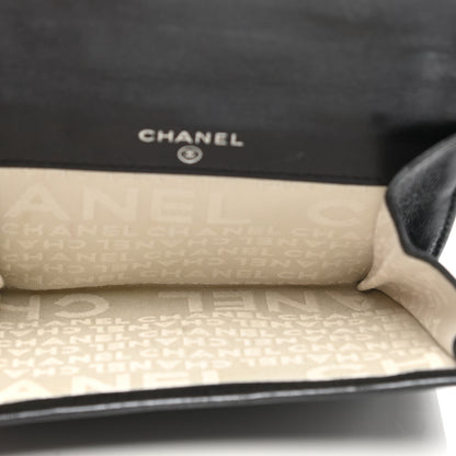 Chanel Metallic Lambskin Precious Symbols French Wallet Dark Silver 6 of 12