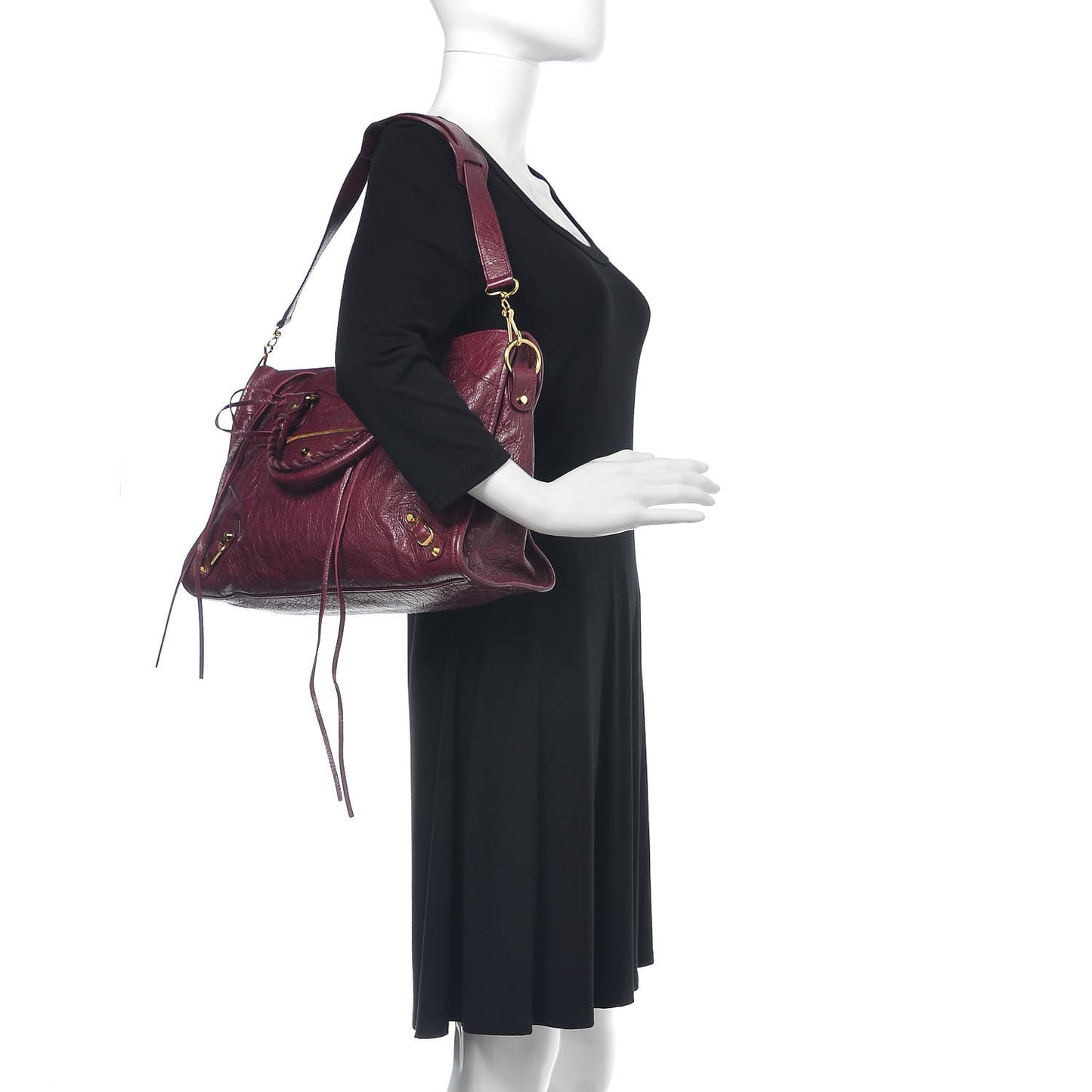 Agneau Classic Gold Hardware City Violet Prune