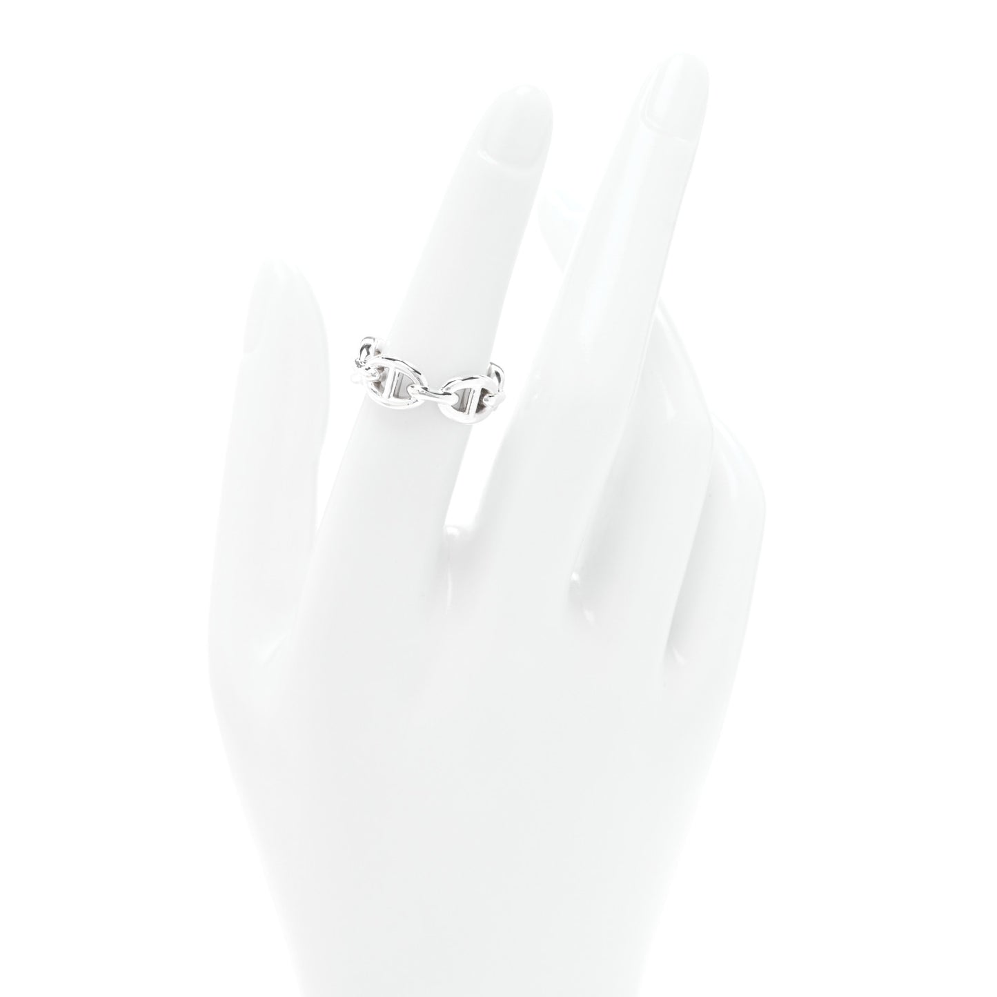 Sterling Silver PM Chaine d'Ancre Enchainee Band Ring 52 6