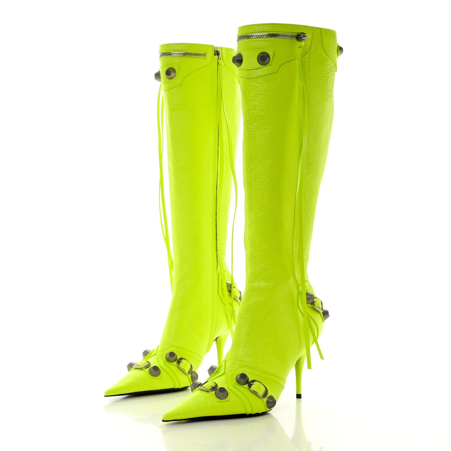 Agneau Arena Cagole 90mm Boots 37.5 Fluo Yellow