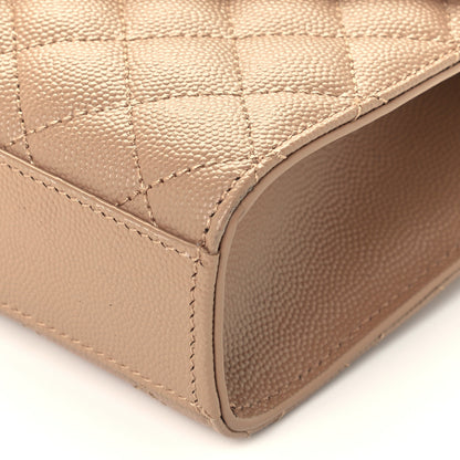 Saint Laurent Grain De Poudre Textured Mixed Matelasse Triquilt Small Monogram Satchel Cork 11 of 11