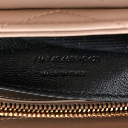 Saint Laurent Calfskin Y Quilted Monogram Small Loulou Chain Satchel Dark Beige 7 of 12