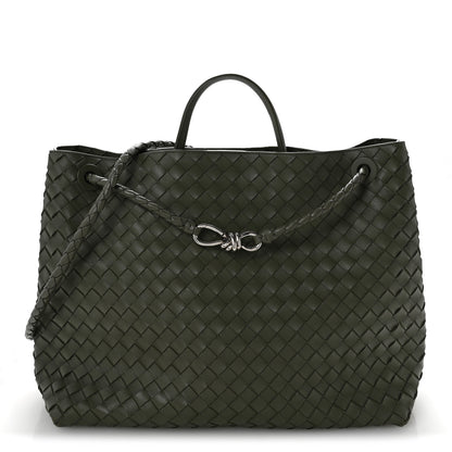 Bottega Veneta Nappa Intrecciato Large Andiamo Shoulder Bag  Aloe 1 of 14