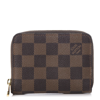 Louis Vuitton Damier Ebene Zippy Coin Purse Rose Ballerine 1 of 9