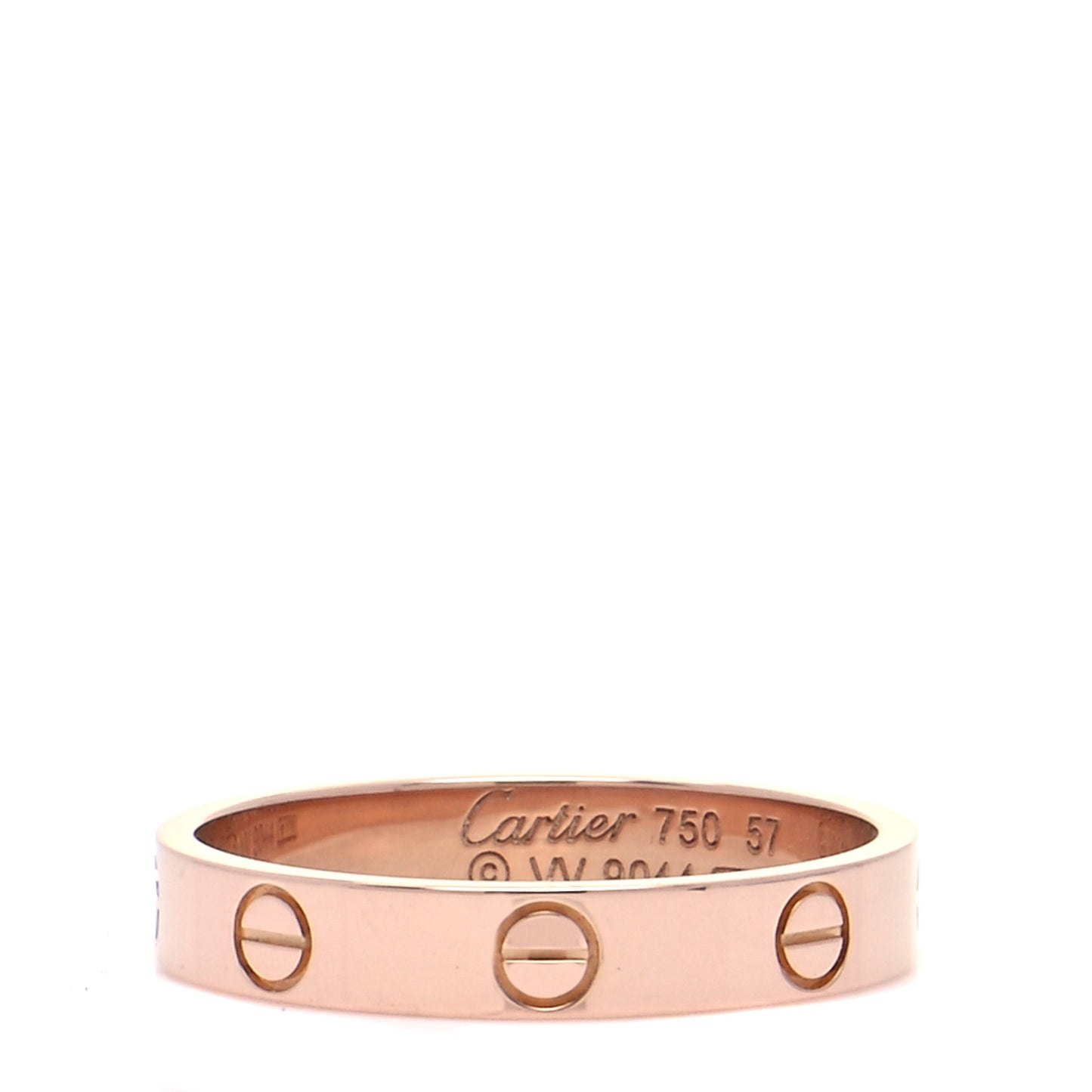 18K Pink Gold 3.5mm LOVE Wedding Band Ring 57 8