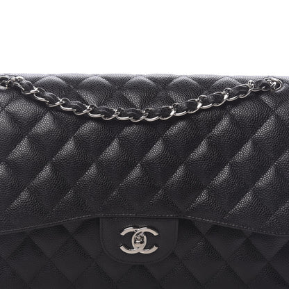 Chanel Caviar Quilted Jumbo Double Flap Black 10 of 11