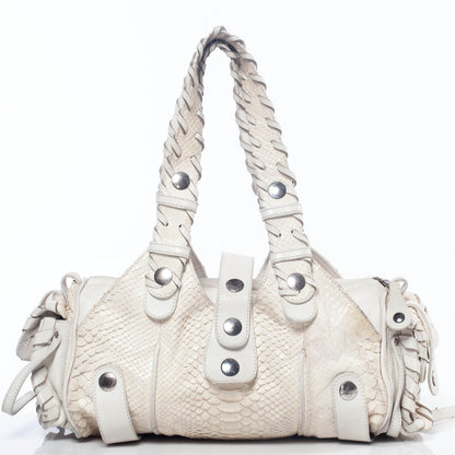 Chloe Python Silverado Shoulder Bag White 3 of 10